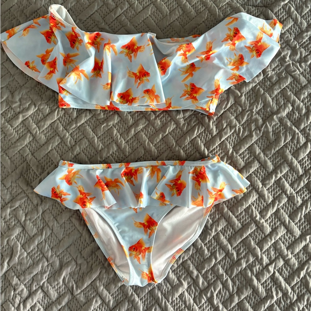 Stella Cove Kids Bikini with Orange Fish Print